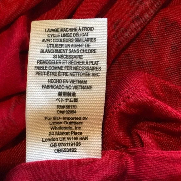 NWT FREE PEOPLE Midnight Garden Red Floral Maxi Dress - Picture 9 of 14